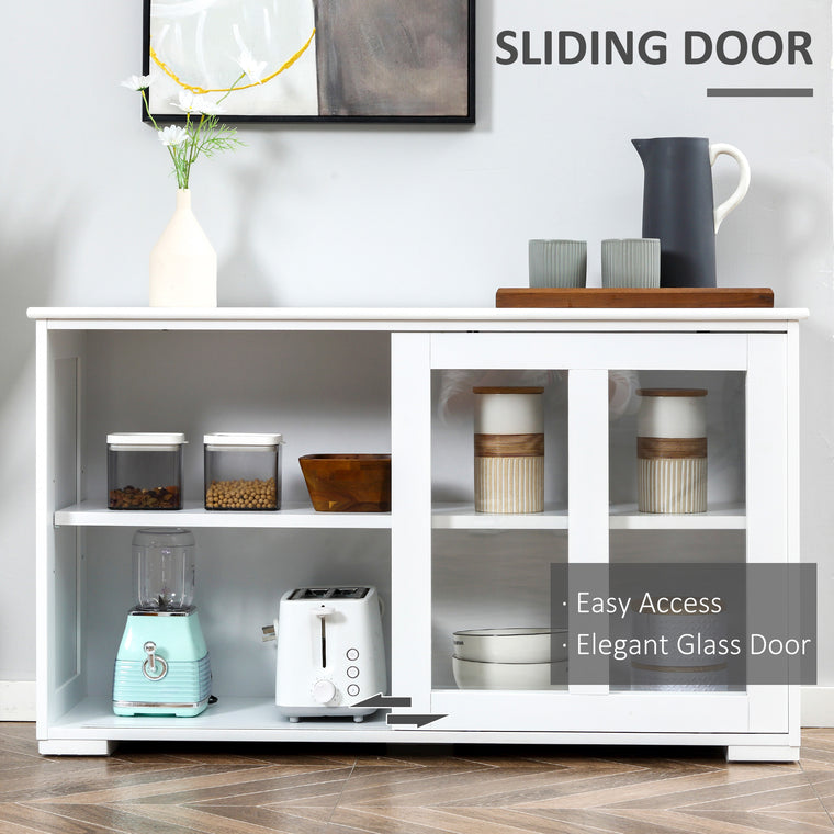 Stackable Sideboard with Sliding Glass Doors