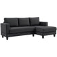 L Shaped Couch, L Shape Sofa with Chaise Lounge and Spring Cushion for Living Room, Bedroom, Grey