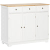 Modern Sideboard Buffet with Drawers and Shelves