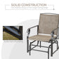 2 Pieces Outdoor Glider Chairs, 2 Person Glider Rocking Chair Set with Breathable Mesh Fabric, Steel Frame, Dark Brown