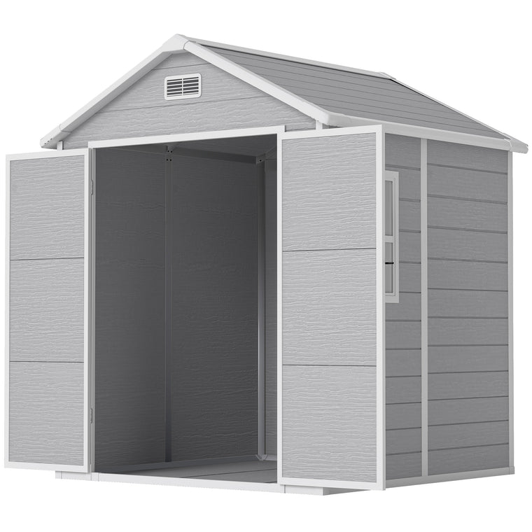 6' x 5' Wood Garden Shed with Lockable Doors and Vents