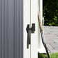 Double Garbage Bin Shed, Lockable Outdoor Storage Shed with Openable Lid, Galvanized Frame for Garden Patio, Dark Grey