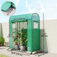 Mini Greenhouse, Portable Garden Green House with Roll-up Door and Mesh Windows, 6' x 2' x 6.6', Green