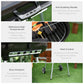 Charcoal BBQ Grill with Warming Rack & Storage Side Table, Portable Barbecue Smoker, 89 x 60 x 83 cm, Black
