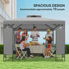 10' x 10' Light Grey Canopy Gazebo with Screen Panels