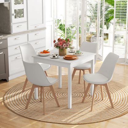 Dining Chairs Set of 4 with PU Leather Cushion
