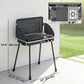 2-in-1 Camping Stove & Gas Griddle Combo, 20,000 BTU Portable Propane Grill with Detachable Legs, Wind Guards, Black