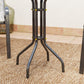 3 Pieces Bistro Set, Small Patio Furniture Set with Stackable Mesh Chairs, Glass Table for Garden, Balcony, Grey