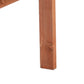 Garden Bench for 2 Persons with Middle Table and Umbrella Hole, 2-Seater Outdoor Wooden Bench with Slat Design, Orange