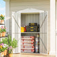 Apex Roof Metal Garden Shed with Shelf