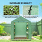 8' x 6' x 7' Portable Walk-In Greenhouse Hot House with 18 Shelves, Water/UV Resistant Weather Cover, & Roll Up Door