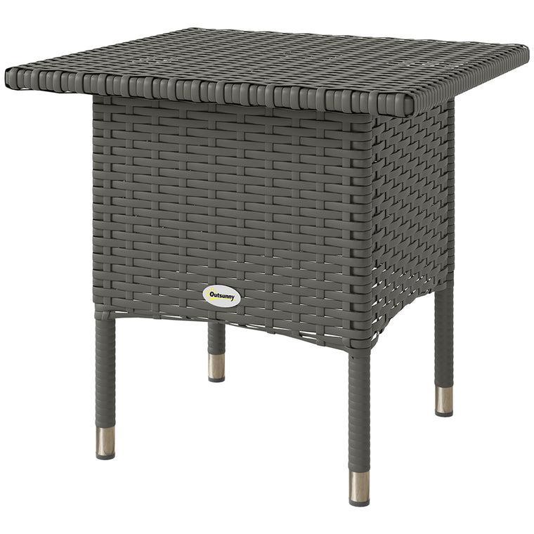 20" Wicker Side Table with Full Woven Top