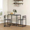 Dining Table Set, Industrial Dining Set for 2, Kitchen Table and Chairs for Small Space, Dining Room Table with Chairs