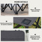 6 Seat Folding Camping Chair with Cup Holder and Carrying Case for Camping, Picnic, Sports Events, Dark Grey