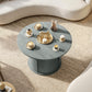 Round Coffee Table, 31.5" Center Table, Cement Grey