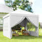 10'x10' Outdoor Pop Up Party Tent Wedding Gazebo Canopy with Carrying Bag (White)