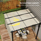 Metal Pergola, Outdoor Pergola with Retractable Canopy, for Garden, Patio, Backyard, Deck