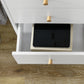 White Dresser for Bedroom with 3 Drawers, Morden Chest of Drawers with Solid Wood Legs and Handles, Storage Organizer for Living Room, White