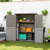 Wood Storage Cabinet with Steel Frame and Lockable Doors
