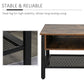 Industrial TV Stand, TV Console Table for TV up to 45'' Flat Screen, Entertainment Center for Living Room, Bedroom, Rustic Brown