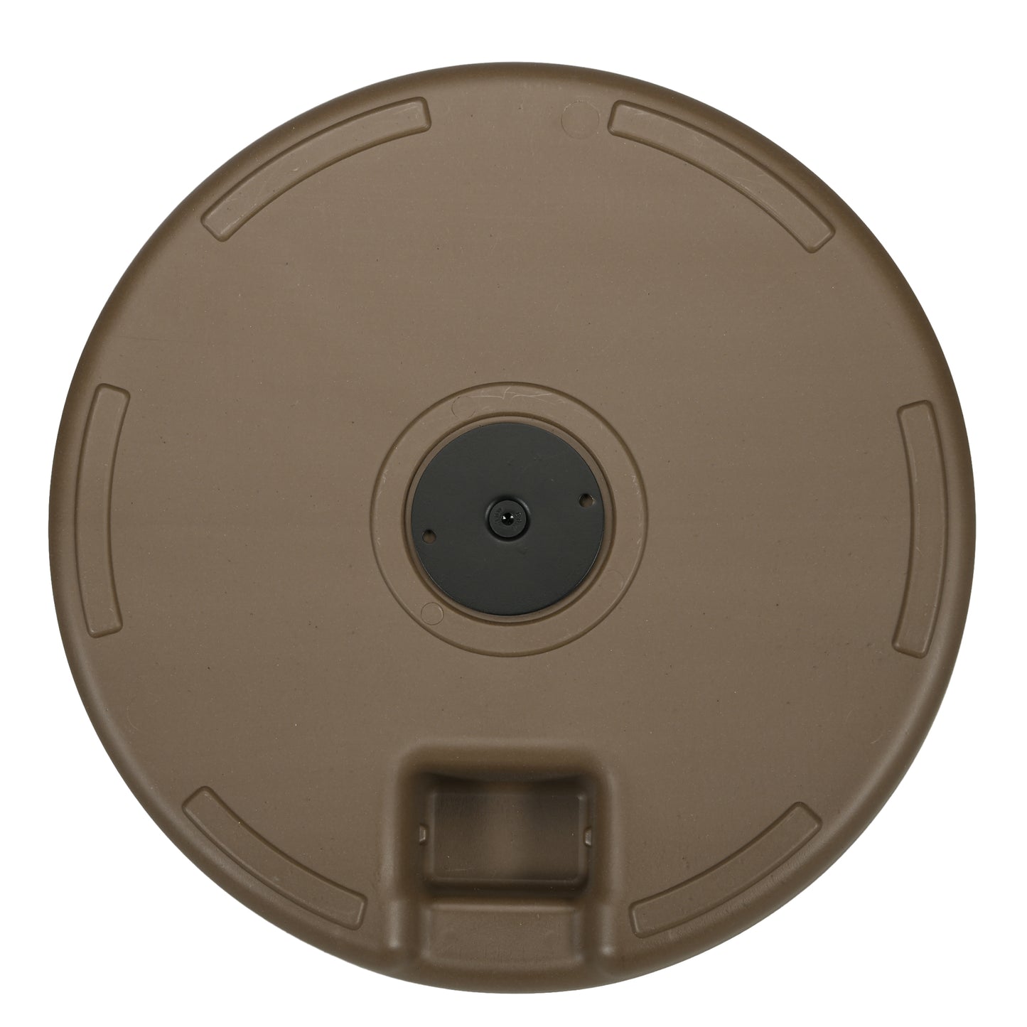 Umbrella Base, Heavy Duty Fillable Base Holder with Steel Pole, Round Parasol Stand for Patio, Outdoor, Backyard, Brown