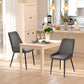 Upholstered Kitchen Chairs, Modern Dining Chairs Set of 2 with Diamond Tufting and Steel Legs for Dining Room, Grey
