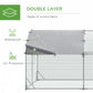 9.2' x 12.5' x 6.5' Silver Galvanized Chicken Coop with Cover
