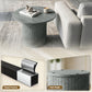 Round Coffee Table, 24" Center Table, Cement Grey