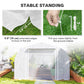 19.5' x 10' x 6.6' Tunnel Greenhouse Outdoor Green House with Roll-up Mesh Sidewalls, Mesh Door, Galvanized Steel, Wind Resistant, White