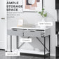 Modern Console Table with 2 Drawers, 2 Tier Entryway Table with storage Shelf, Narrow Sofa Table for Living Room, Hallway, White