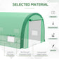 Upgraded Tunnel Greenhouse Green House with Mesh Door and Windows, 6 Plant Labels and Gloves, White