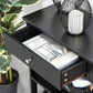 39" Console Table, Narrow Entryway Table with Storage Shelves, Drawers and X Frame for Behind Couch, Living Room, Hallway, Black