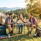 2ft Folding Camping Table, Picnic Table with Mesh Storage Layer, 4 Adjustable Heights and Carrying Handle, Black