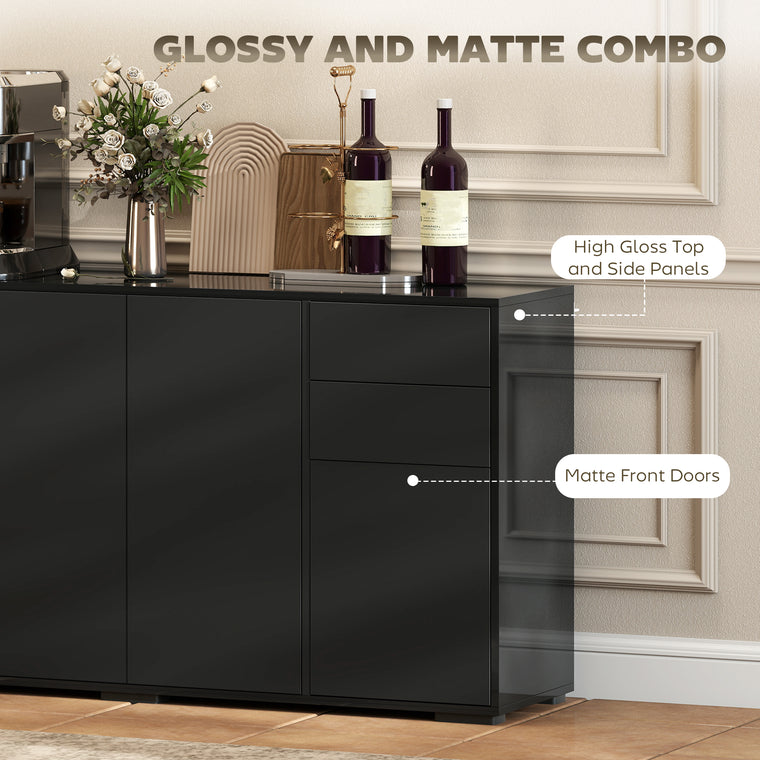 Coffee Bar Cabinet with Push-Open Doors