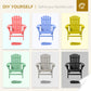 Wood Adirondack Chair, Outdoor Patio Muskoka Chair with Slatted Design for Deck, Garden, Backyard, Fire Pit, Natural