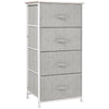 4-Drawer Storage Dresser Tower with Metal Frame