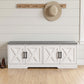 Shoe Bench with Cushion Shoe Storage Bench with Doors Adjustable Shelves for Entryway, White