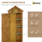 30" x 21" x 71" Garden Storage Shed, Outdoor Tool Utility Storage House with 3 Tier Shelves and Roof, Brown