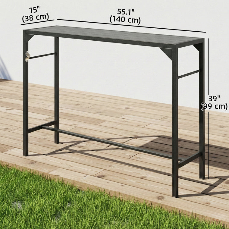 55" Bar Height Table with Built-In Bottle Opener
