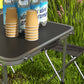 Folding Picnic Table Camping Table and Chairs Use for BBQ Picnic Garden Parties 47.2" L x 23.6" W x 21.7" -27.6" H Black