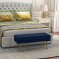 39" Storage Ottoman, Velvet End of Bed Bench with Steel Legs, Foot Stool with Storage for Bedroom, Living Room