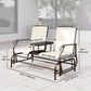 Patio Glider Rocking Chair 2 Person Outdoor Loveseat Rocker Garden Furniture Bench, Black