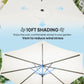 10' Offset Patio Umbrella Cantilever Umbrella with Aluminium Pole 360° Rotation and Tilt Adjustment, White