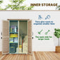 Wooden Garden Shed, Outdoor Storage Shed with Waterproof Asphalt Roof, Shelves, Natural