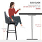 Extra Tall Bar Stools Set of 2, Modern 360° Swivel Barstools, Dining Room Chairs with Steel Legs Footrest, Charcoal Grey