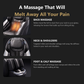 Nirvana massage chair back, neck and foot massage close-up detail