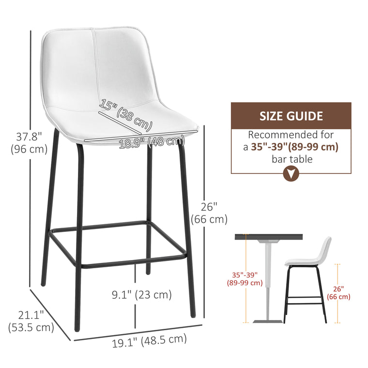 Upholstered Counter Height Bar Stools Set of 2