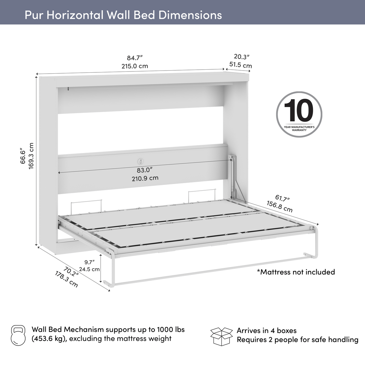 Pur Horizontal murphy wall bed, photo 12