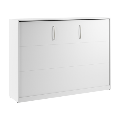 Claremont Horizontal murphy wall bed, full white