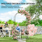 7.4 ft Garden Arch, Outdoor Trellis Arbor with Gate for Climbing Plants, Wedding Arch, Black